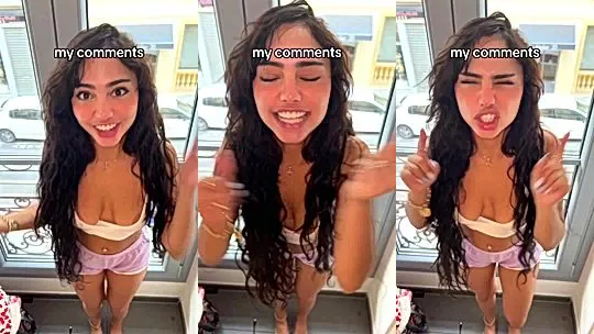 layladeline teasing her big tits while complaining