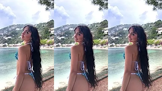 layladeline teasing her sexy bikini on the beach