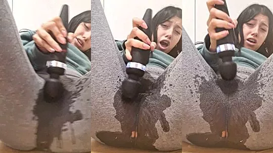 Horny Babe Ruth Lee Wetting Her Leggings With a Vibrator