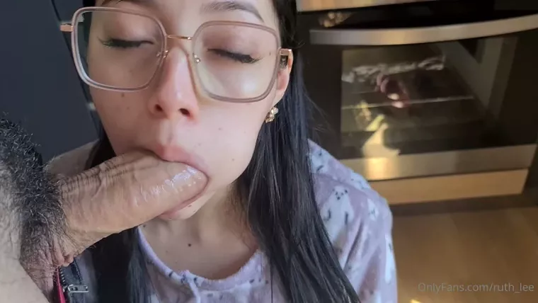 Latina Ruth Lee Gobbling Down On a Big Cock