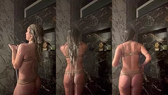 Piper Rockelle sexy lingerie tease in the shower