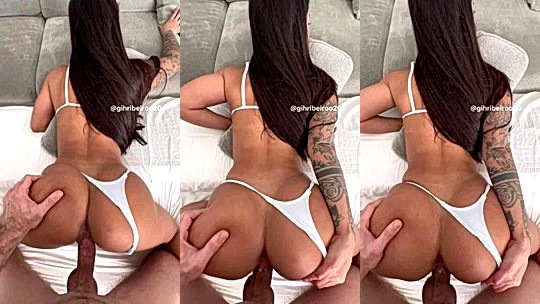 Babe Gih Ribeiro side-panties doggy fucked