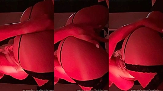 hot chick Daniella Chavez teasing her huge ass in the red room