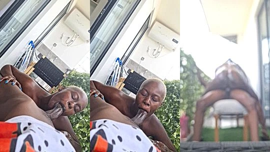 Mombasapornstar getting his bbc sucks and rode on the balcony