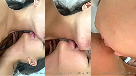sexy chick Adelalinka sensual neck kissing