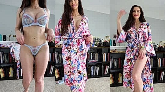 Abby Opel teasing in her long dress